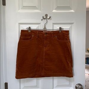 Patagonia burnt orange/brown corduroy mini skirt
